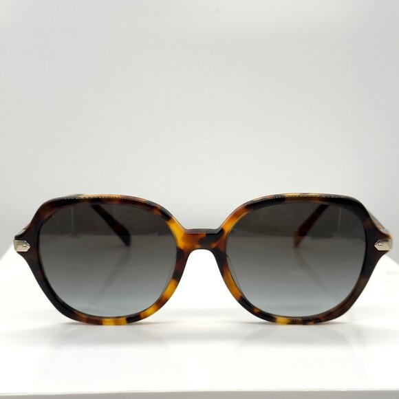 Coach Sunglasses HC8377U CL925 577613 Honey Tortoise Black Gradient Women's Case - Picture 2 of 11